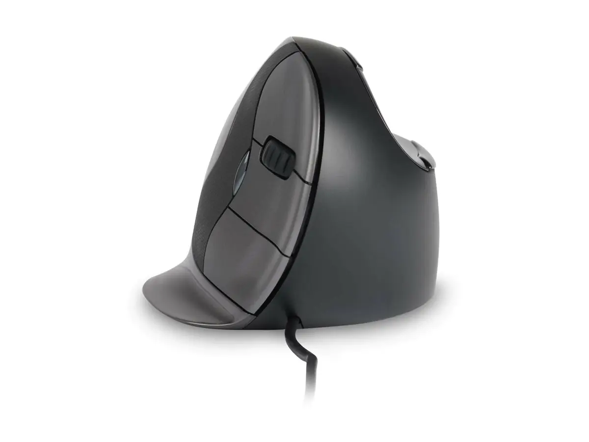 BakkerElkhuizen Optische PC Maus Evoluent D Rechtshänder ergonomisch USB schwarz/silber