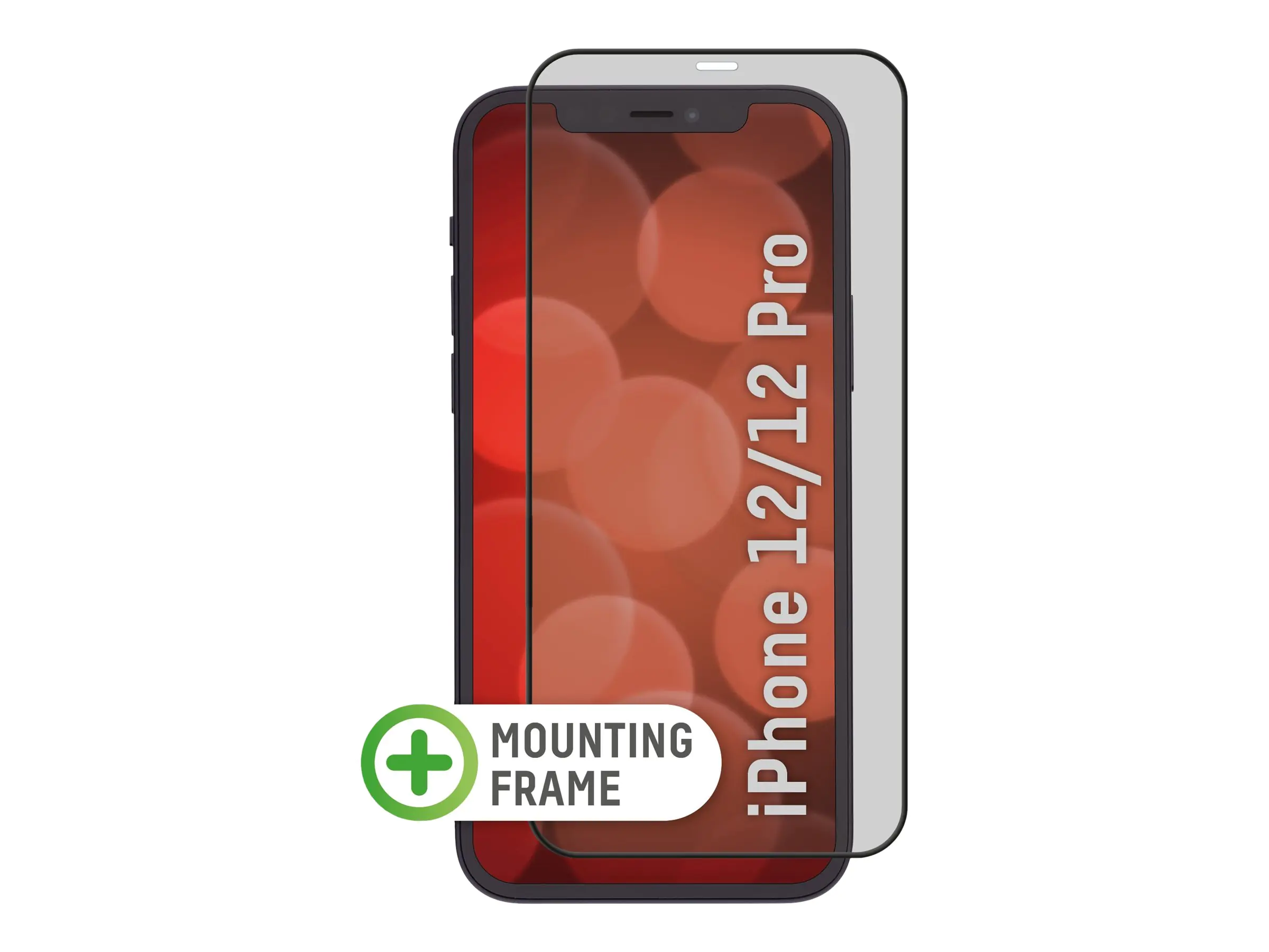 DISPLEX Real Glass - Bildschirmschutz für Handy - gehärtetes Glas - 3D - Glas - mit Sichtschutzfilter - 2-Wege - klebend - 6.1" - Rahmenfarbe schwarz - für Apple iPhone 12, 12 Pro DISPLEX Real Glass - Bildschirmschutz für Handy - gehärtetes Glas - 3D - Glas - mit Sichtschutzfilter - 2-Wege - klebend - 6.1" - Rahmenfarbe schwarz - für Apple iPhone 12, 12 Pro