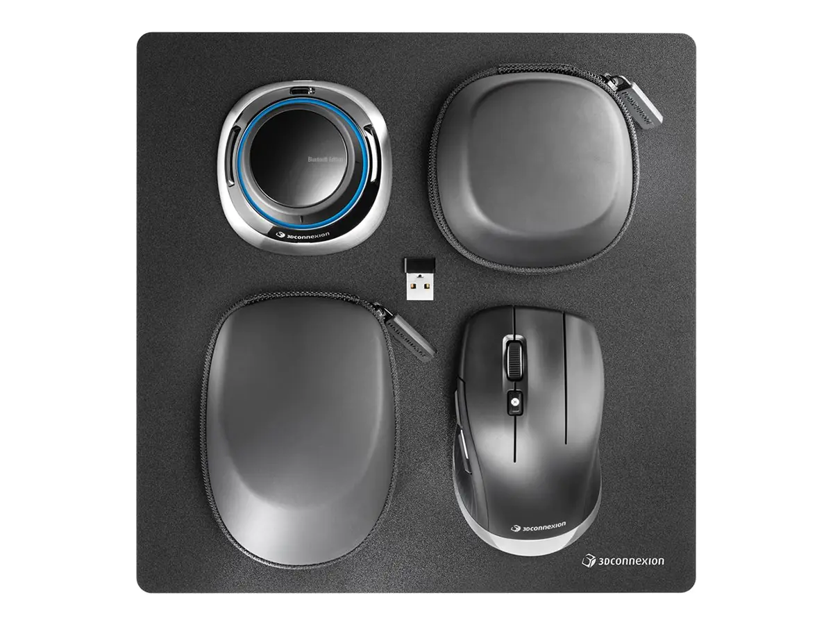 3D Connexion SpaceMouse Wireless Kit 2 - 3D-Maus - ergonomisch - 2 Tasten - kabellos, kabelgebunden - 2.4 GHz 3D Connexion SpaceMouse Wireless Kit 2 - 3D-Maus - ergonomisch - 2 Tasten - kabellos, kabelgebunden - 2.4 GHz