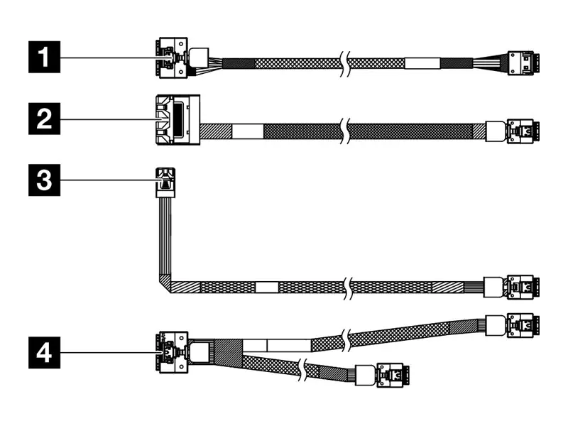Lenovo Speicherkabelkit - for 4 x 2.5" AnyBay