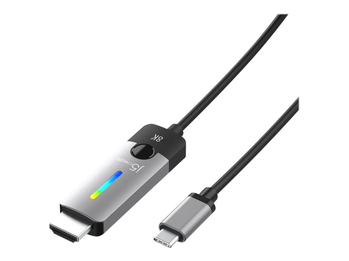 j5create JCC157 - Adapterkabel - USB-C männlich zu HDMI männlich - 1.8 m - abgeschirmt - Weltraum grau/schwarz - 4K144Hz (3840 x 2160) JCC157-N
