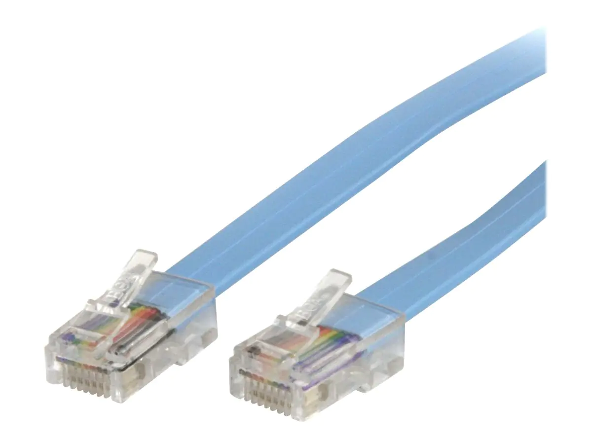 StarTech 1,8m Cisco Konsolen Rollover-Kabel – RJ45 Ethernet Stecker/Stecker - Netzwerkkabel - RJ-45 (M) zu RJ-45 (M) - 1.8 m - geformt, flach - Blau