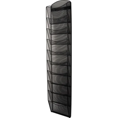 Helit Wandprospekthalter Mesh schwarz DIN A4 26.0 x 10.4 129.0 cm 1 St. H6260195