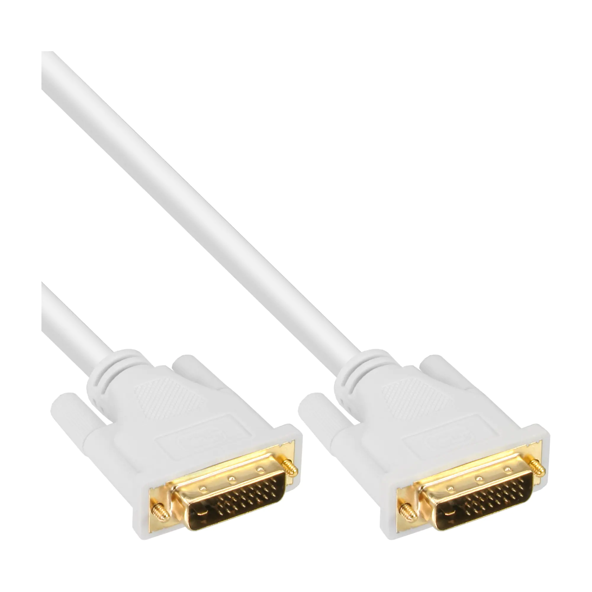 InLine Premium - DVI-Kabel - Dual Link - DVI-D (M) zu DVI-D (M) - 5 m - weiß