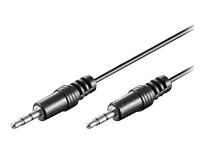 MediaRange - Audiokabel - mini-phone stereo 3.5 mm männlich zu mini-phone stereo 3.5 mm männlich - 1 m - abgeschirmt - Schwarz