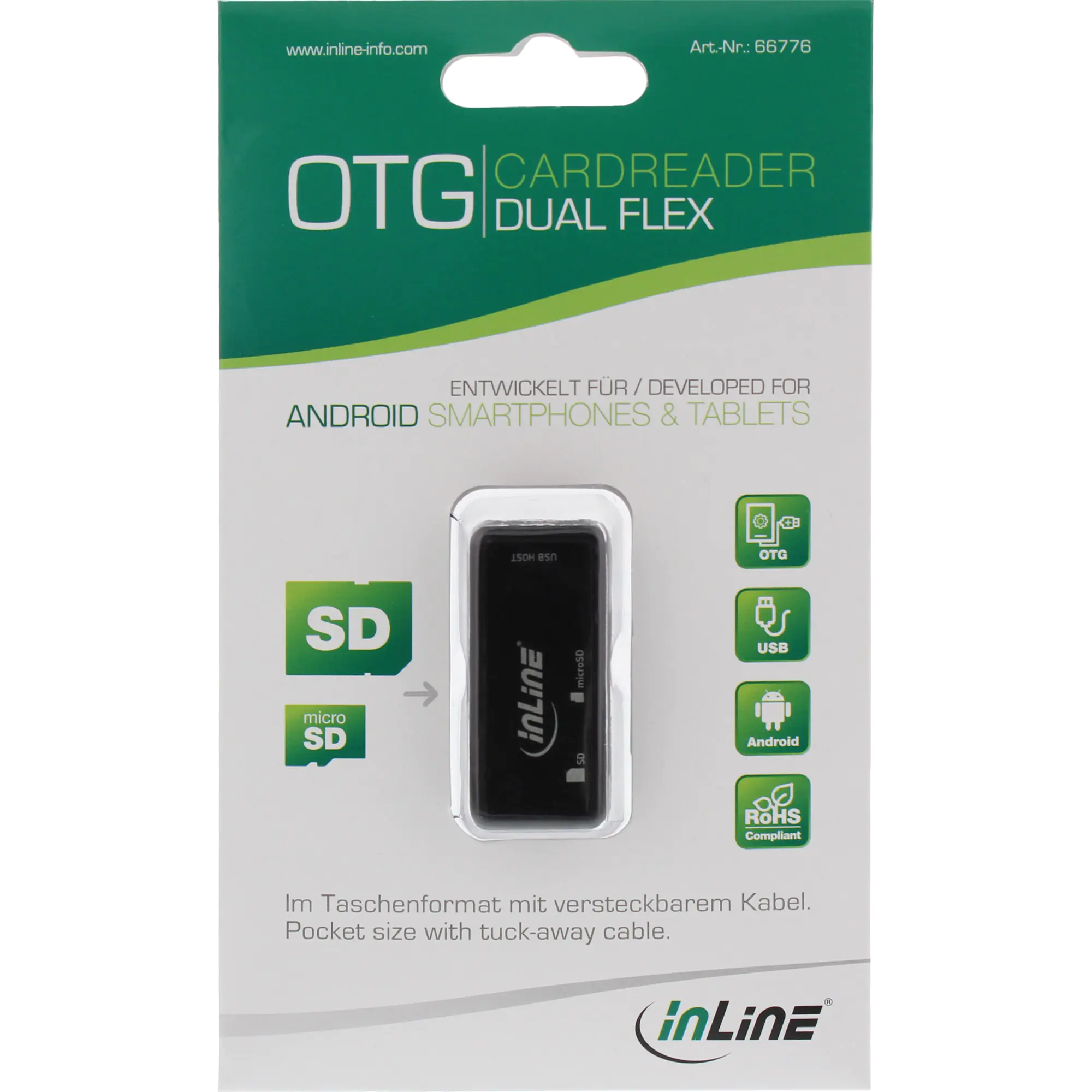 InLine - Kartenleser (microSD, microSDHC, MMC, SD, SDHC, SDXC, microSDXC) - USB