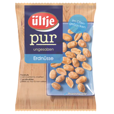 ültje Erdnüsse pur ungesalzen Tüte 200 g/Pack. ültje Erdnüsse pur ungesalzen Tüte 200 g/Pack.