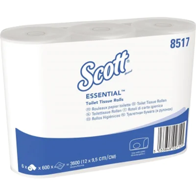 SCOTT Toilettenpapier 8517 2lagig 600Blatt weiß 6 Rl./Pack. SCOTT Toilettenpapier 8517 2lagig 600Blatt weiß 6 Rl./Pack.