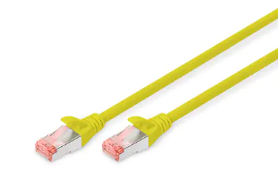Digitus Patch Cable - Patch-Kabel - RJ-45 (M) zu RJ-45 (M) - 3 m - SFTP - CAT 6 - geschirmt, halogenfrei, ohne Haken - Gelb, RAL 1018