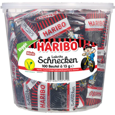 HARIBO Lakritz Rotella 721243 Minibeutel 100 St./Pack. HARIBO Lakritz Rotella 721243 Minibeutel 100 St./Pack.