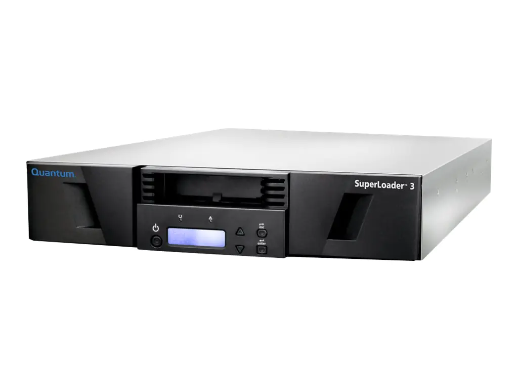 Quantum SuperLoader 3 with (Model C) drive(s) - Tape Autoloader - 96 TB / 240 TB - Steckplätze: 16 - LTO Ultrium (6 TB / 15 TB) - Ultrium 7 - SAS-2 - Rack - einbaufähig - 2U - Barcode-Leser, mit 1 Mailslot