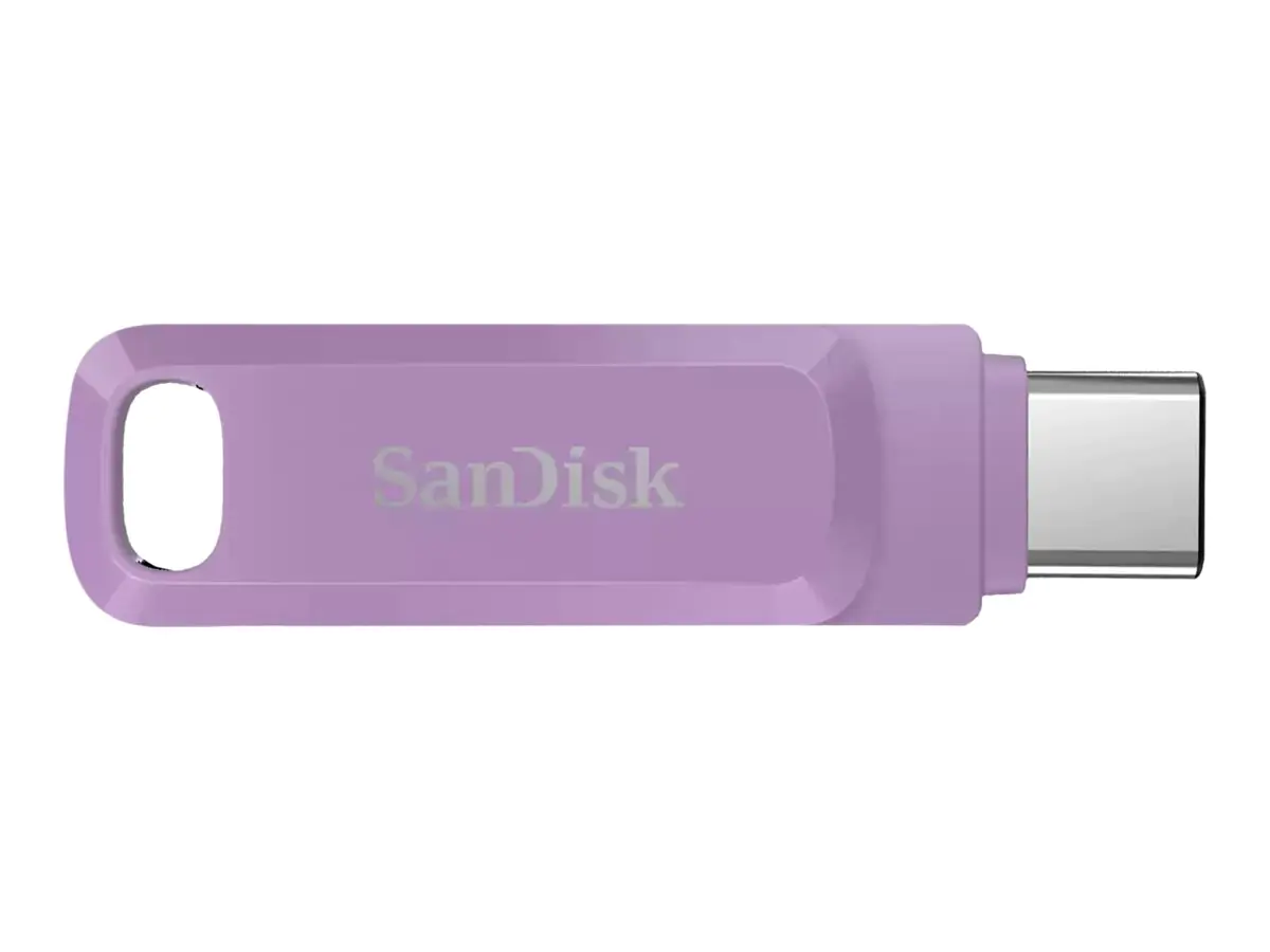 SanDisk Ultra Dual Drive Go - USB-Flash-Laufwerk - 64 GB - USB 3.2 Gen 1 / USB-C - Lavendel SanDisk Ultra Dual Drive Go - USB-Flash-Laufwerk - 64 GB - USB 3.2 Gen 1 / USB-C - Lavendel