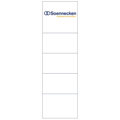 Soennecken Einsteckrückenschild 3349 57x190mm weiß 10 St./Pack. Soennecken Einsteckrückenschild 3349 57x190mm weiß 10 St./Pack.