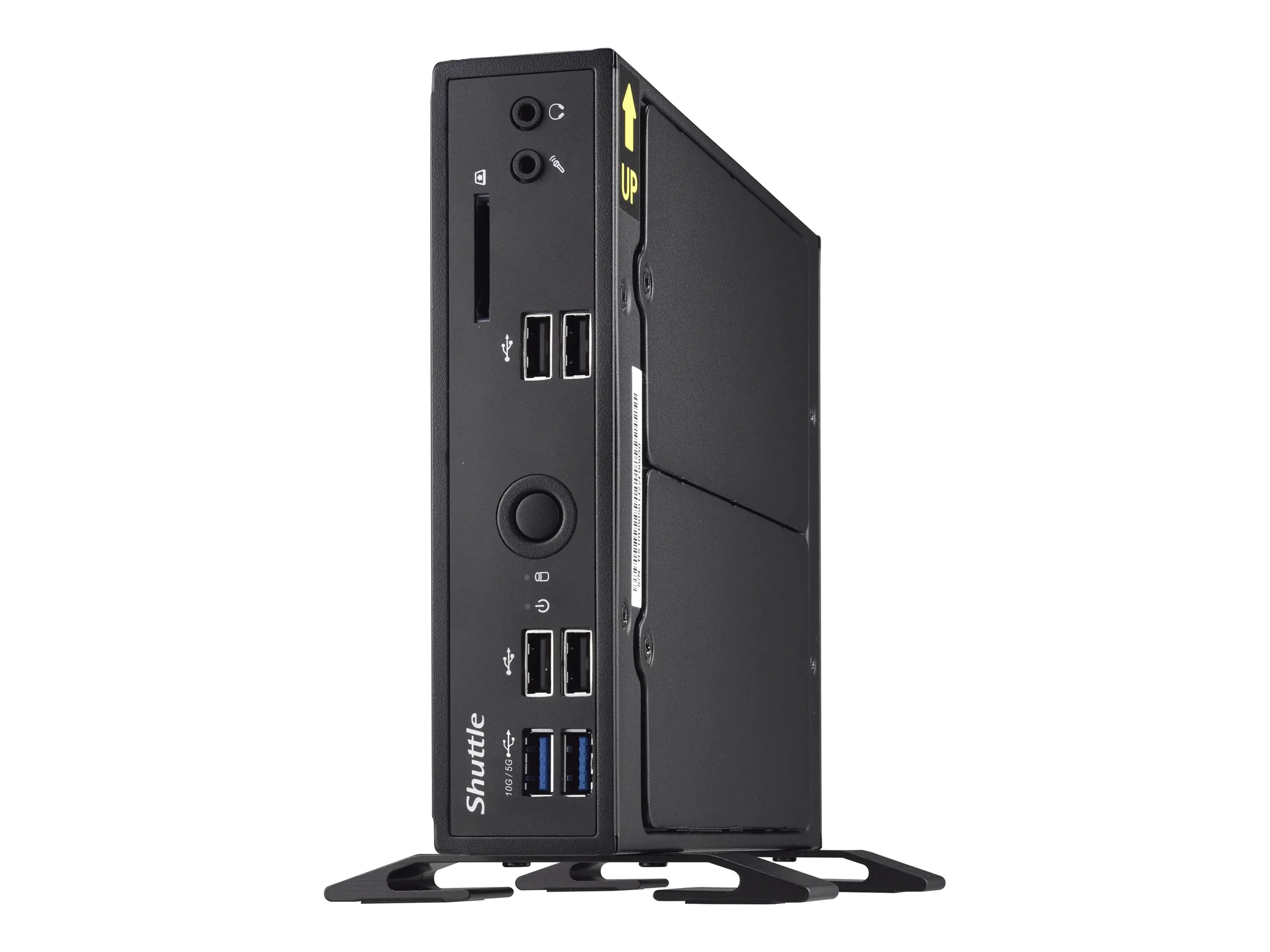 Shuttle XPC slim DS20UV2 - Barebone - Slim-PC - 1 x Celeron 5205U / 1.9 GHz - RAM 0 GB - UHD Graphics - 1GbE - Schwarz