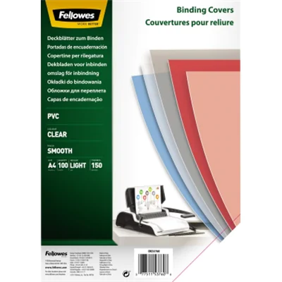 Fellowes Deckblatt 5376001 DIN A4 150mic transparent 100 St./Pack. Fellowes Deckblatt 5376001 DIN A4 150mic transparent 100 St./Pack.