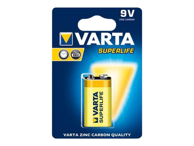 Varta Superlife 9V, Einwegbatterie, 9V, Zink-Karbon, 9 V, 1 Stück(e), 48,5 mm 02022 101 411