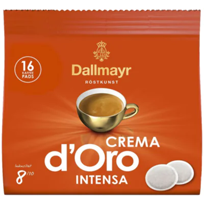 Dallmayr Kaffeepad Crema d'Oro Intensa 428016007 16 St./Pack. Dallmayr Kaffeepad Crema d'Oro Intensa 428016007 16 St./Pack.