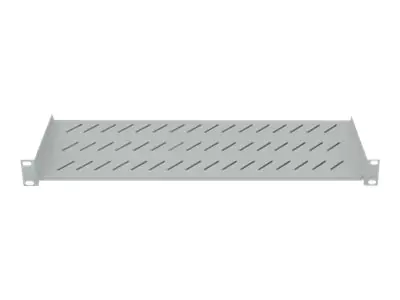 Intellinet 19" Cantilever Shelf, 1U, 2-Point Front Mount, 150mm Depth, Max 25kg, Grey, Three Ye