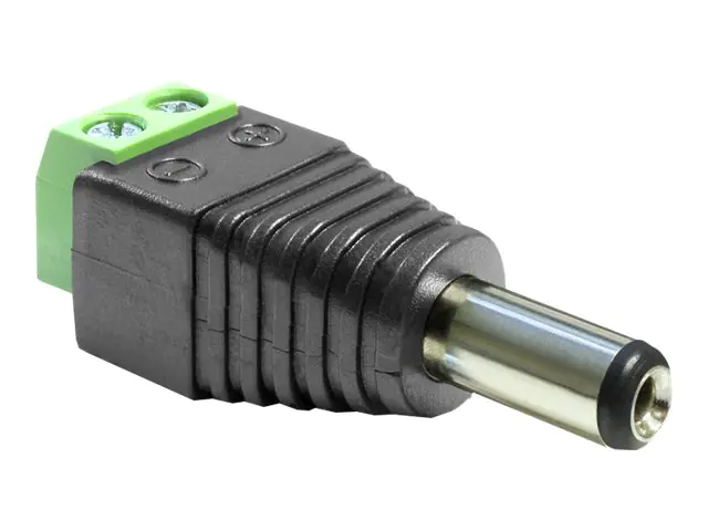 Delock Adapter DC 2.1 x 5.5 mm male > Terminal Block - Netzteil - 2-polige Klemmleiste (M) 65396