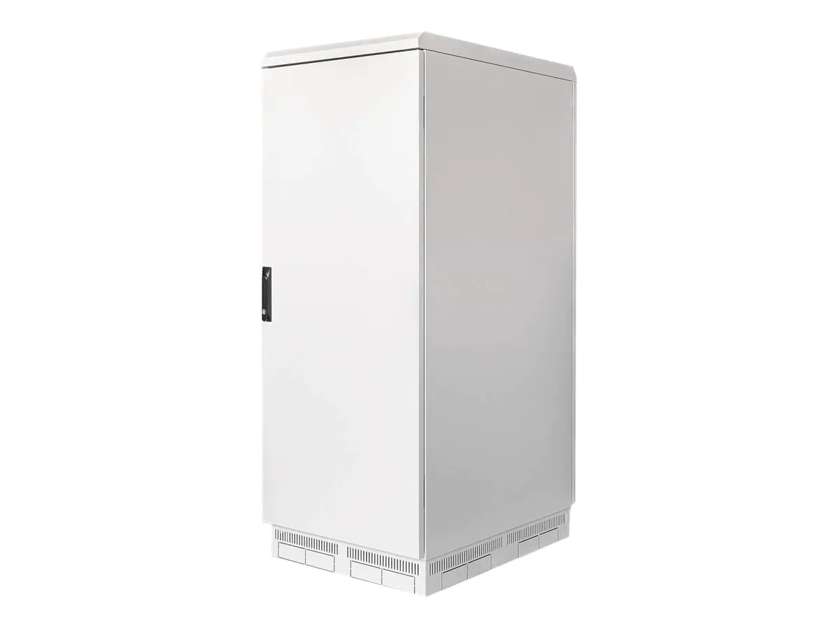Intellinet - Schrank Netzwerkschrank - IP55, 4 integrierte Lüfter - bodenstehend - Hellgrau, RAL7035 - 27U - 48.3 cm (19")
