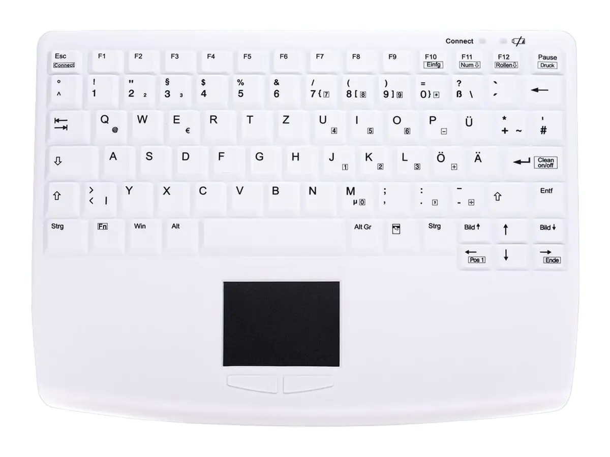 Cherry Hygiene Notebook Style Touchpad Keyboard Fully Sealed Watertight USB White