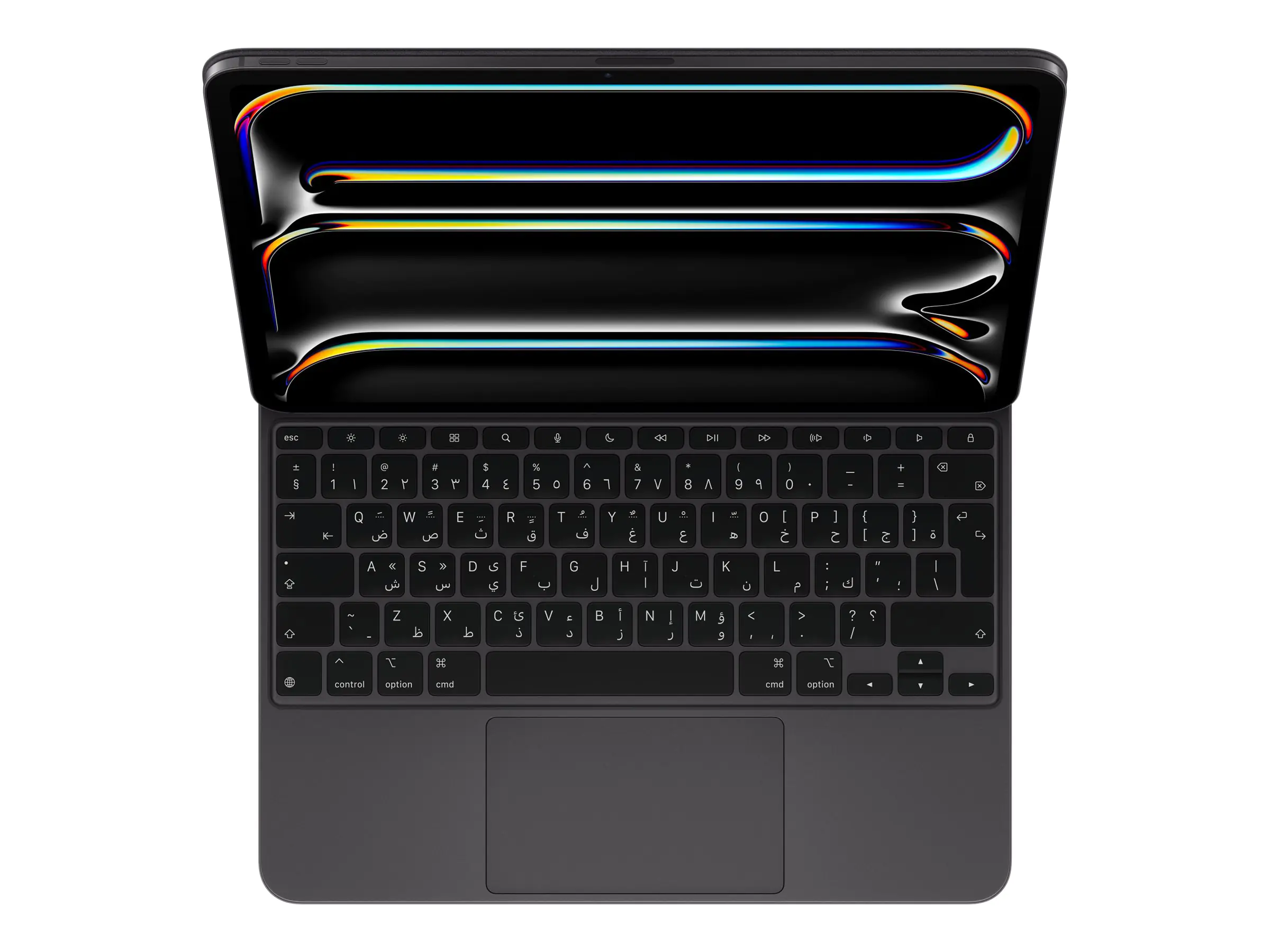 Apple Magic Keyboard - Tastatur und Foliohülle - mit Trackpad - hinterleuchtet - Apple Smart connector - QWERTY - Dänisch - Schwarz - für Apple 13-inch iPad Pro M4 Wi-Fi, M4 Wi-Fi + Cellular
