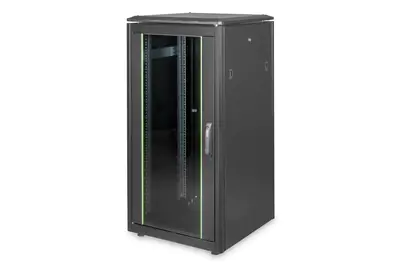 Digitus Unique DN-19 22U-6/6-B-1 - Schrank Netzwerkschrank - Schwarz, RAL 9005 - 22U - 48.3 cm (19")