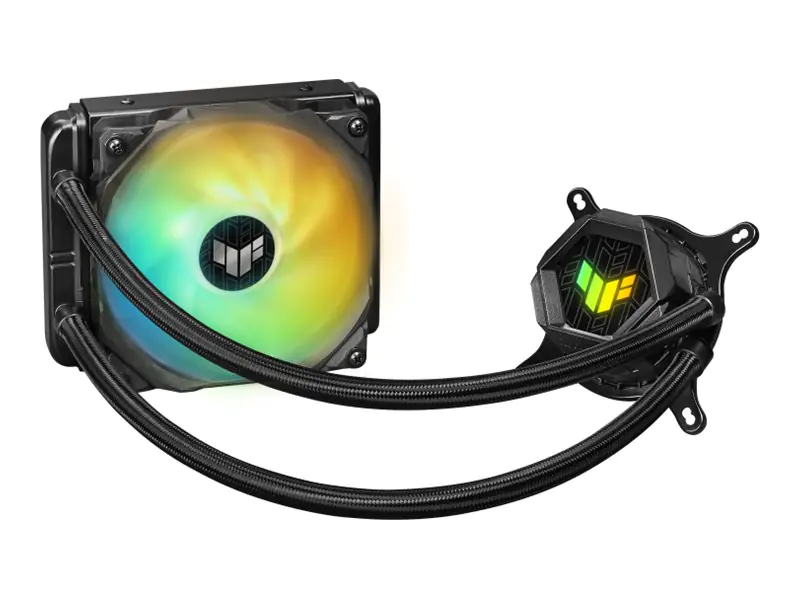 ASUS TUF Gaming LC 120 ARGB - Prozessor-Flüssigkeitskühlsystem - Kühlergröße: 120 mm - (für: LGA1366, AM4, LGA1200, LGA1700, AM5, LGA115x Socket) - Kupfer - 120 mm