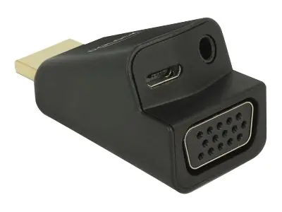 Delock - Videokonverter - HDMI - VGA - Schwarz - retail