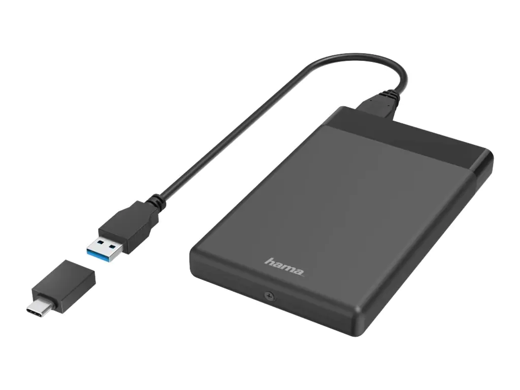 Hama - Speichergehäuse - 2.5" (6.4 cm) - SATA 6Gb/s - USB 3.2 (Gen 1) - Schwarz Hama - Speichergehäuse - 2.5" (6.4 cm) - SATA 6Gb/s - USB 3.2 (Gen 1) - Schwarz