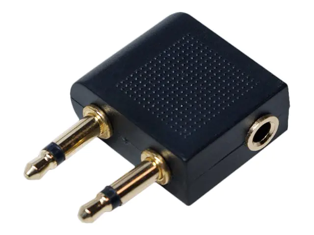 LogiLink Audioadapter für Flugzeug - Mono Mini-Stecker männlich zu mini-phone stereo 3.5 mm
