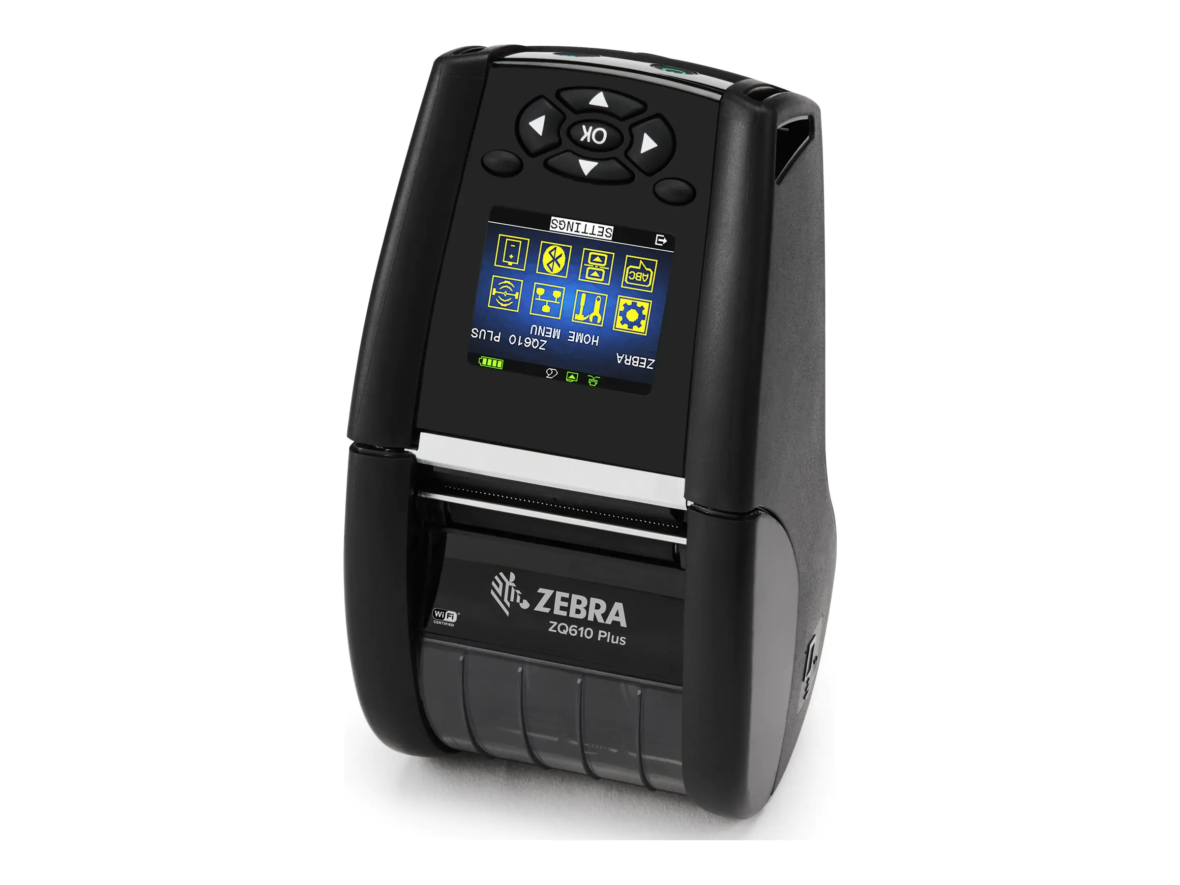Zebra ZQ600 Series ZQ610 Plus - Etikettendrucker - Thermodirekt - Rolle (5,54 cm) - 203 dpi - bis zu 115 mm/Sek. - Wi-Fi(ax), Bluetooth 5.3, Wi-Fi(ac), USB, RS232C, NFC