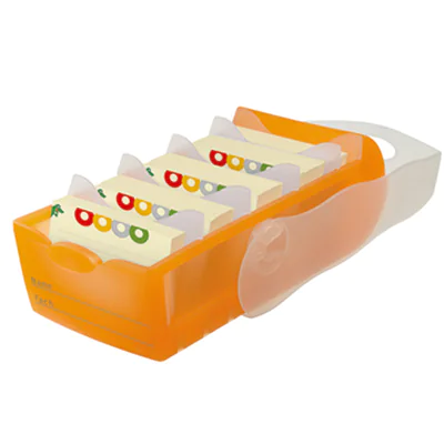 HAN Karteikasten CROCO 998-613 DIN A8 PP orange transluzent HAN Karteikasten CROCO 998-613 DIN A8 PP orange transluzent