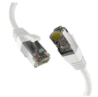 EFB-Elektronik - Patch-Kabel - RJ-45 (M) zu RJ-45 (M) - 2 m - 6.2 mm - S/FTP, PiMF - CAT 8.1 - geschirmt, halogenfrei, geformt, verseilt, Knickschutzmanschette, 40 Gigabit Ethernet - weiß