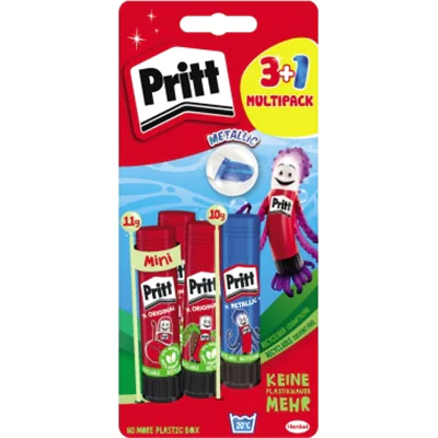 Pritt Klebestift Original nicht nachfüllbar 3 x 11 g/Pack. Pritt Klebestift Original nicht nachfüllbar 3 x 11 g/Pack.