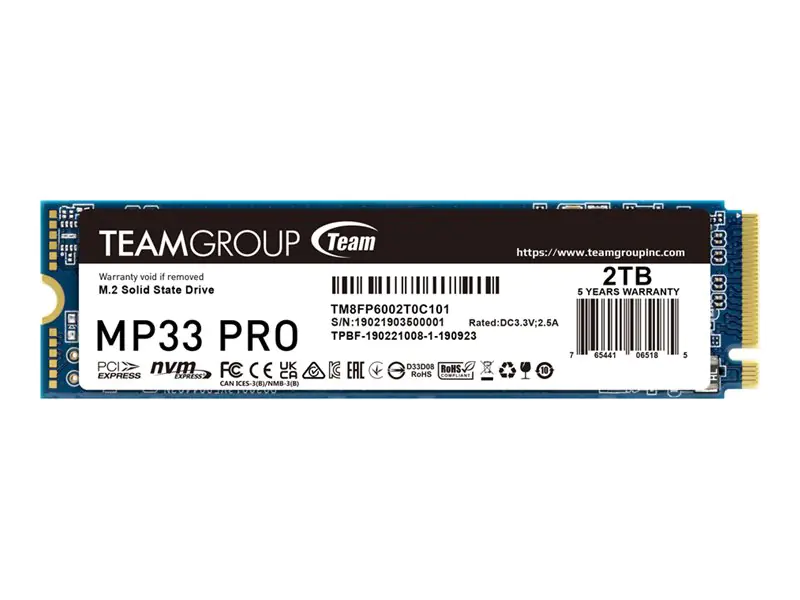 Team Group SSD Teamgroup 2TB MP33 PRO PCIe M.2 TM8FPD002T0C101