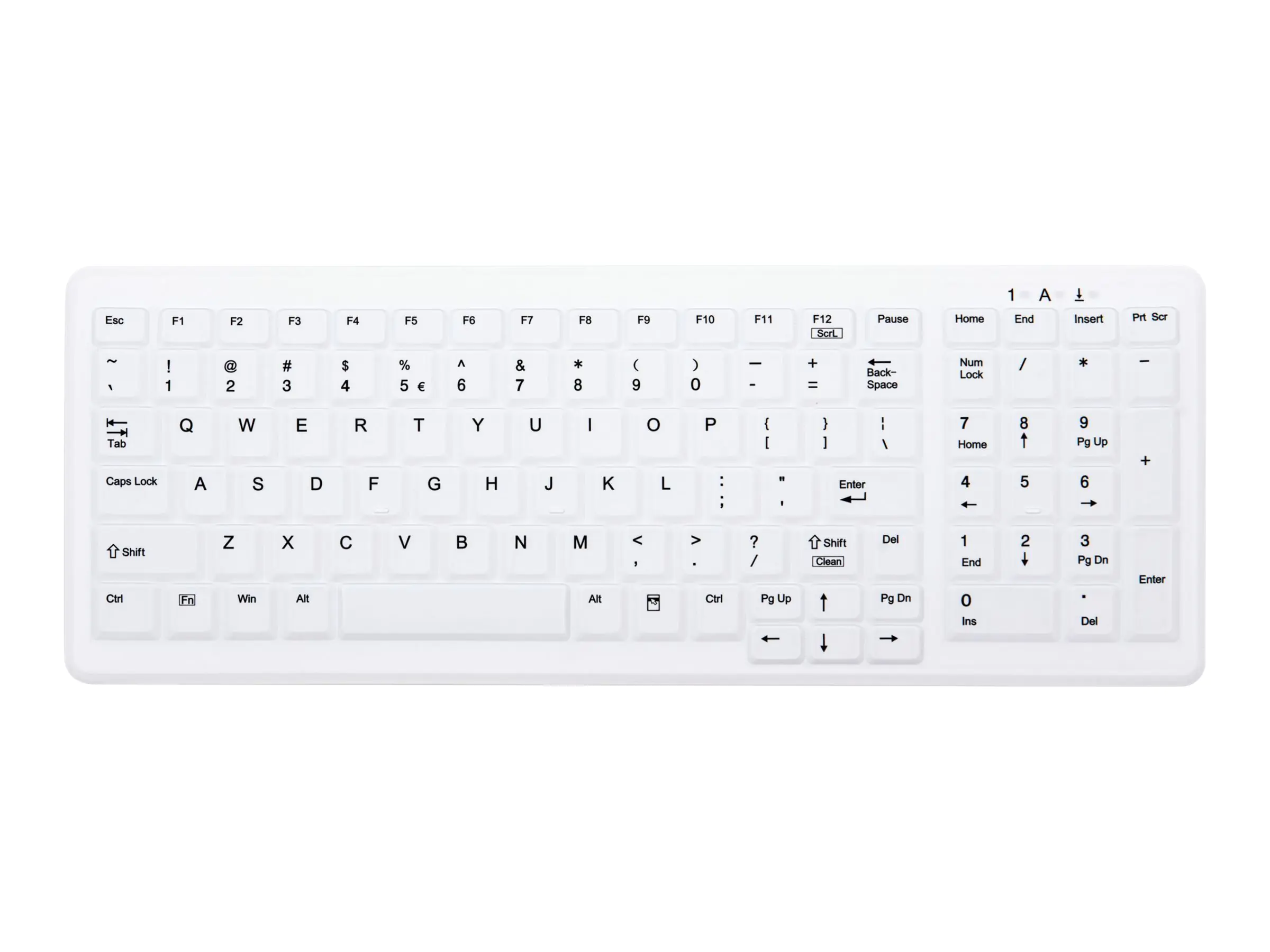 Active Key MedicalKey AK-C7000 - Tastatur - kabellos - 2.4 GHz - USA - weiß