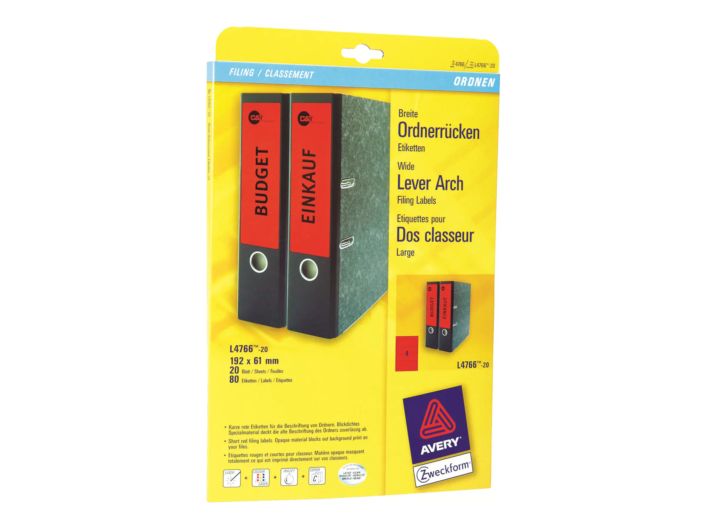 Avery Zweckform A L4766-20