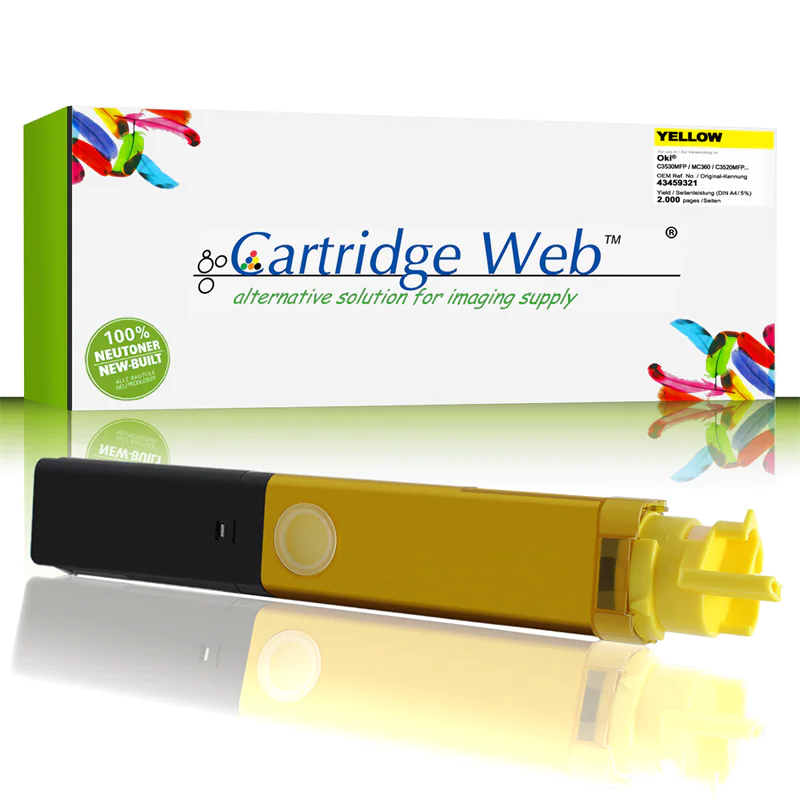 CartridgeWeb Toner kompatibel zu Oki 43459321 gelb 2.000 Seiten