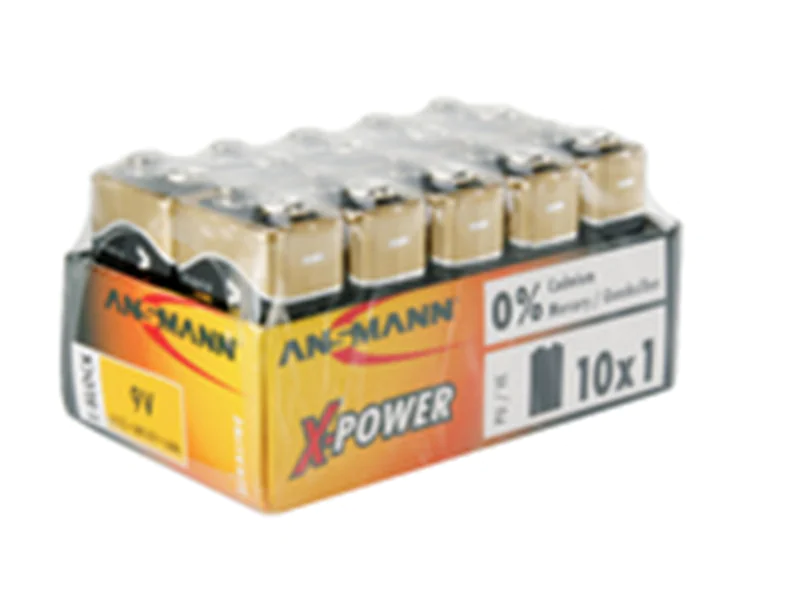 Ansmann 5015711, Einwegbatterie, 6LR61, Alkali, 9 V, 10 Stück(e), Mehrfarbig