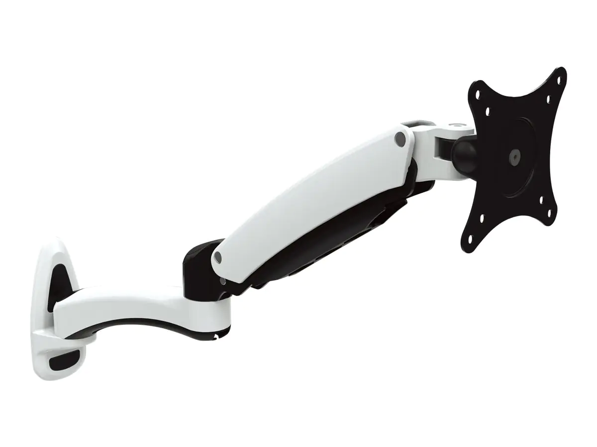 Jenimage JI-FD130WM - Befestigungskit (Wandmontage, Doppelgelenkarm, Monitorplatte) - neig- und schwenkbar - für LCD-Display - Kunststoff, Stahl, Druckgussaluminium - Schwarz / Weiß - Bildschirmgröße: 38.1-68.6 cm (15"-27") - Wandmontage