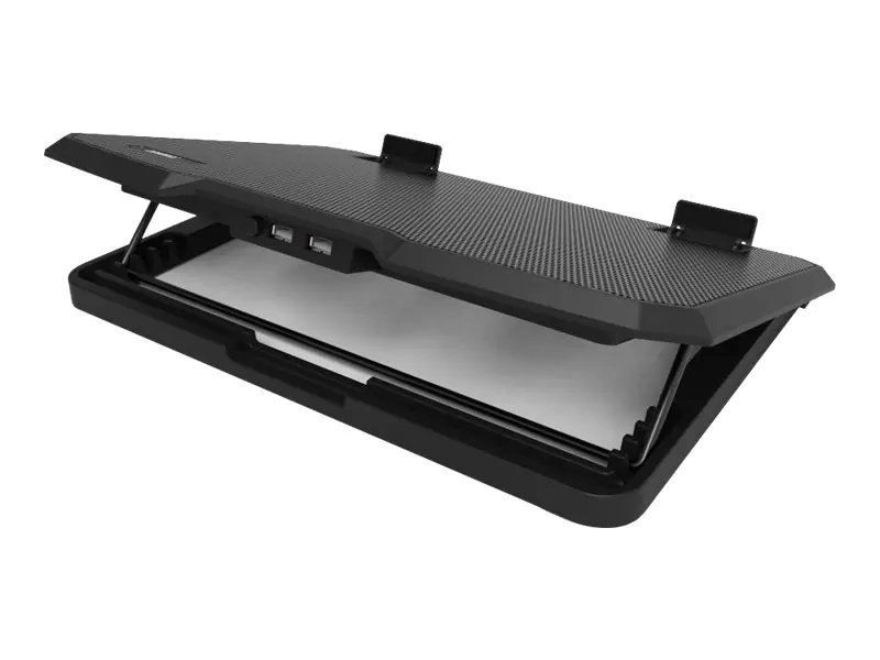 PORT Designs PORT Ergonomic Cooler Pro - Notebook-Lüfter - mit 2-Port-USB-Hub - 43.2 cm (17") 901099