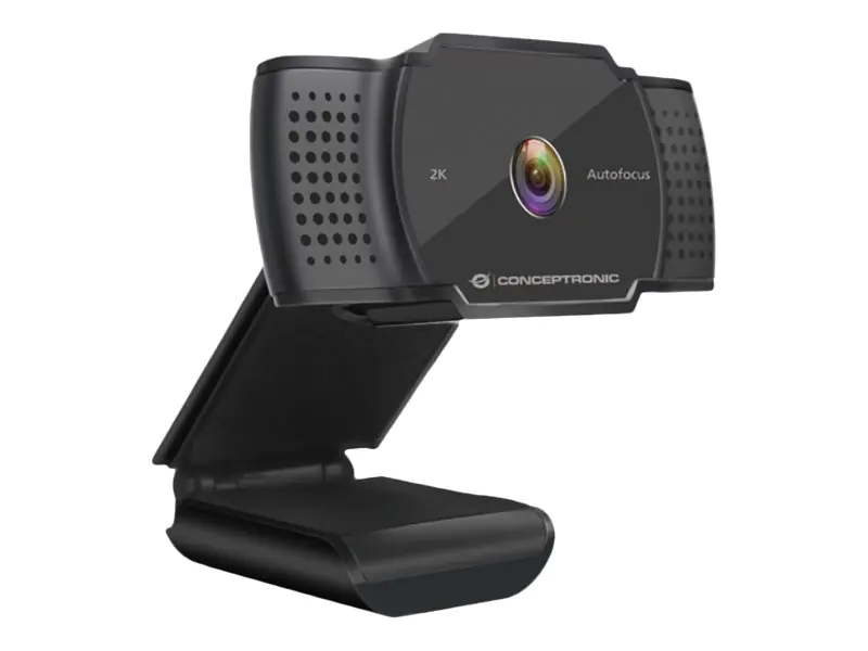 Conceptronic AMDIS02B - Webcam - Farbe - 5 MP - 2592 x 1944 - 2K - feste Brennweite - Audio - USB 2.0 - MJPEG, YUV2 - Gleichstrom 5 V