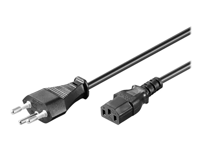 goobay NK 122 S-200 - Stromkabel - IEC 60906-1 (S) zu power IEC 60320 C13 - 2 m - Schwarz