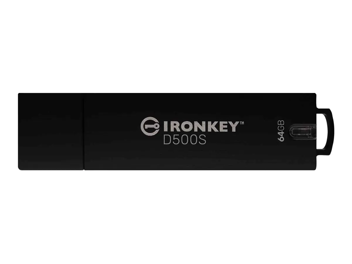 Kingston IronKey D500S - USB-Flash-Laufwerk - verschlüsselt - FIPS 140-3 Level 3 - 64 GB - USB 3.2 Gen 1 - TAA-konform