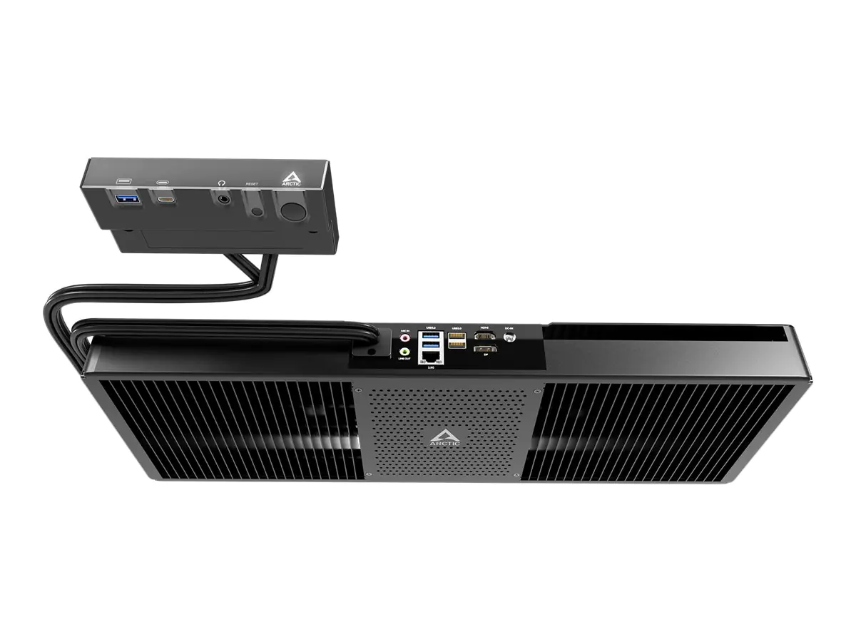 Arctic senza 5700G - PC unter dem Tisch - Ryzen 7 5700G / 3.8 GHz - RAM 32 GB - SSD 1 TB - NVMe, TLC - Radeon RX Vega 8 - 1GbE, Wi-Fi 6E, Bluetooth 5.3, 2.5GbE - WLAN: 802.11a/b/g/n/ac/ax (Wi-Fi 6E) ACPCC00022A