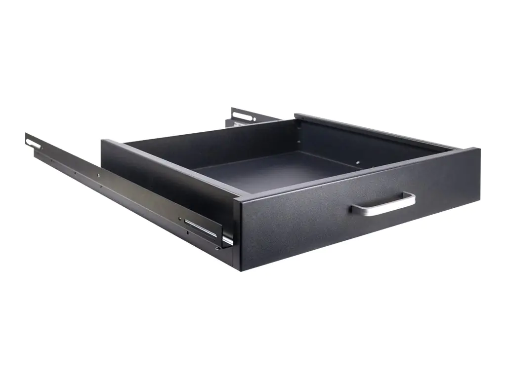 Inter-Tech SWSD-650/1000 - Rack-Schublade - Schwarz, RAL 9005 - 2U - 48.3 cm (19")