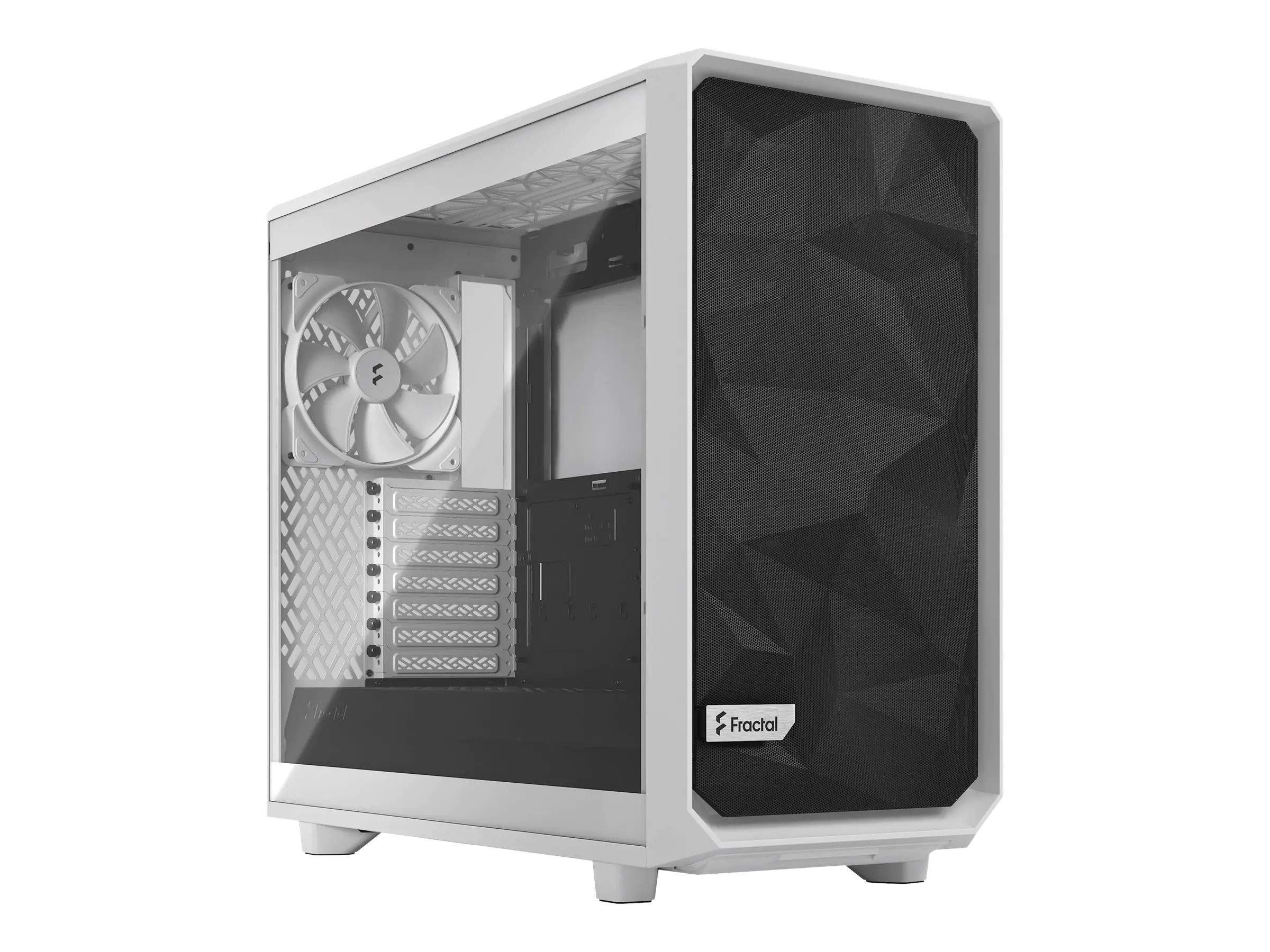 Fractal Design Meshify 2 Lite - Tower - E-ATX - Seitenteil mit Fenster (gehärtetes Glas) - keine Spannungsversorgung (ATX) - White TG Clear Tint - USB/Audio