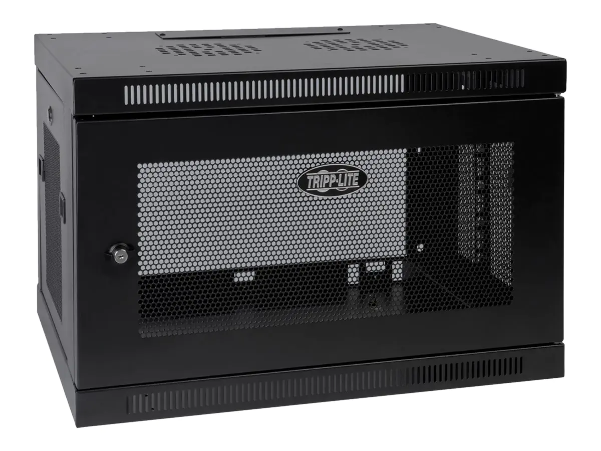 Tripp Lite 9U Wall Mount Rack Enclosure Server Cabinet w/ Door & Side Panels - Schrank Netzwerkschrank - geeignet für Wandmontage - Schwarz - 9U - 48.3 cm (19")
