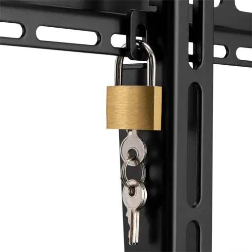Hagor WH 50T- HD - Klammer - für Flachbildschirm - verriegelbar - Schwarz - Bildschirmgröße: 81-140 cm (32"-55") - Montageschnittstelle: bis zu 400 x 400 mm - Wandmontage